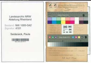 Entnazifizierung Paula Seideneck , geb. 17.07.1900 ()