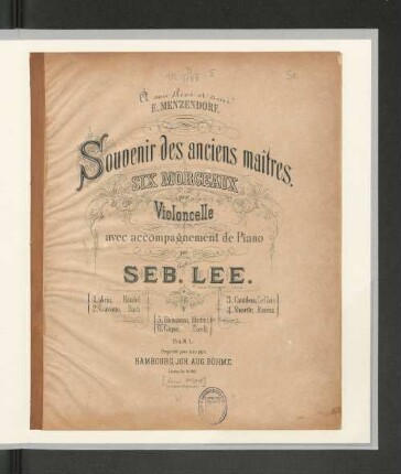5: Romanza : 6 morceaux pour violoncelle avec accomp. de piano
