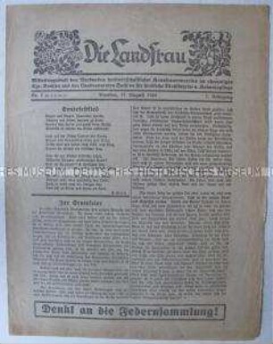 Mitteilungsblatt des Verbandes landwirtschaftlicher Hausfrauenvereine Sachsens