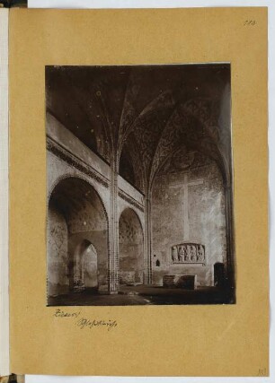 Schlosskapelle, Ziesar: Innenansicht (aus: Skizzen- und Fotoalbum 20)