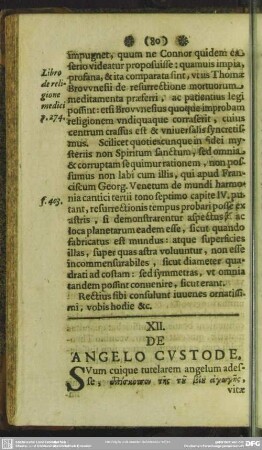 XII. De Angelo Custode
