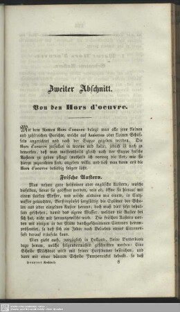 Zweiter Abschnitt. Von den Hors d`oeuvre