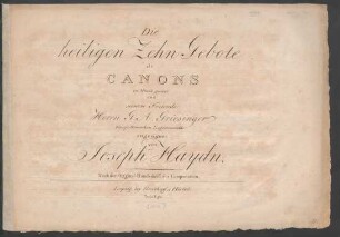 Die heiligen Zehn Gebote als Canons