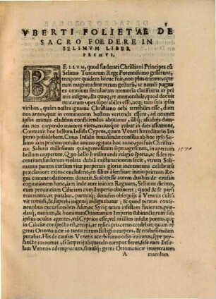 De sacro foedere in Selimum : libri quattuor