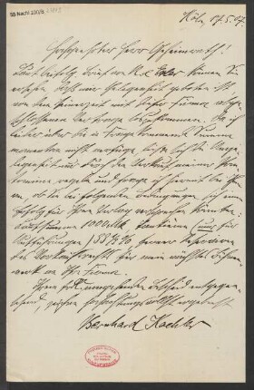 Brief an Ludwig Strecker <senior> und B. Schott's Söhne : 17.05.1907