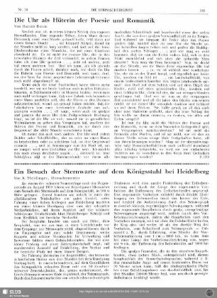 Die Uhr als Hüterin der Poesie und Romantik