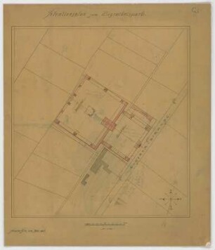 Thiersch, August ; München; Bestattungspark, Projekt - Lageplan