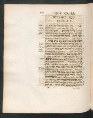 Liber Michae, Hebraice [...] Caput 1. - 7.