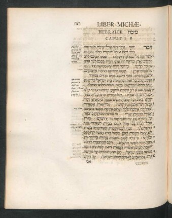 Liber Michae, Hebraice [...] Caput 1. - 7.
