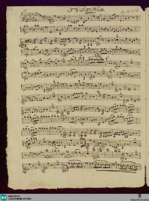 Quartets. Excerpts. Arr - Don Mus.Ms. 1579 : ob, vl, vla, vlc; C; BenP 334/3 BenP 334/1