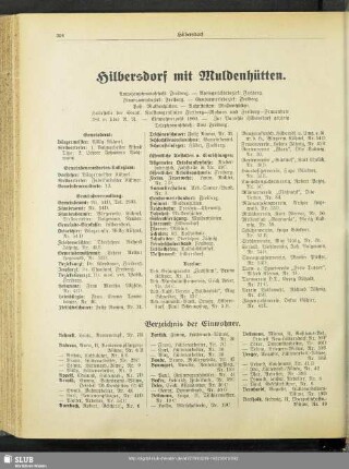 Hilbersdorf und Muldenhütten