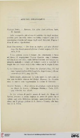 Annunzi bibliografici