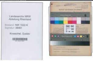 Entnazifizierung Gustav Kroeschel , geb. 10.03.1893 (Bahnbeamter)