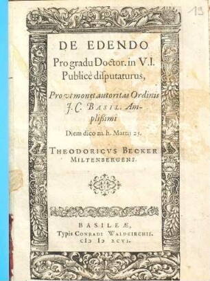 De edendo