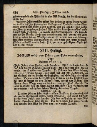 184-200, XIII. Predigt