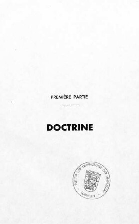 5-148, Première partie: Doctrine