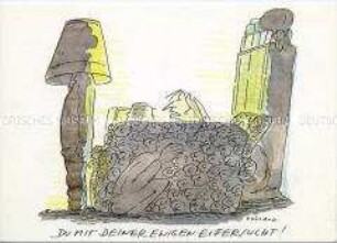 Postkarte mit Karikatur