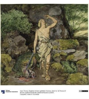 Siegfried mit dem getöteten Drachen