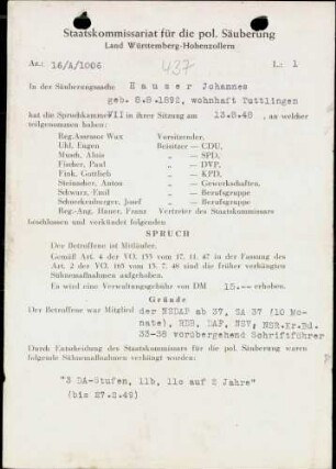 Hauser, Johannes