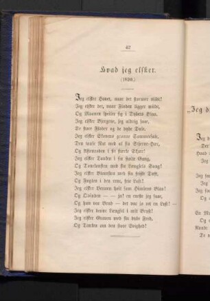 Hvad jeg elsker. (1830.)