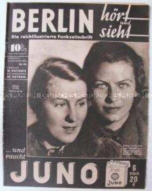 Illustrierte Programmzeitschrift für den Rundfunk "Berlin hört und sieht" u.a. zum Neubau der Reichsbank