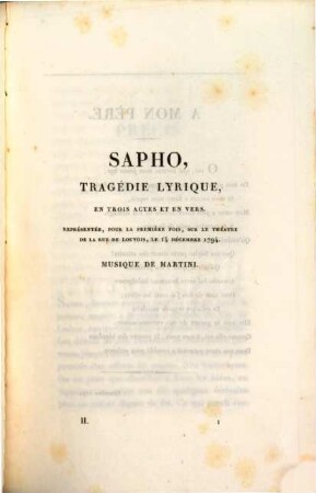 Oeuvres complètes de Constance de Salm, 2. Sapho, Cantate, Poésies diverses
