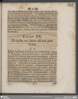 Caput IIX. De ipsius rei furto ablatae qualitate