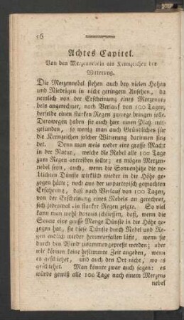 Achtes Capitel. Von den Merzennebeln als Kennzeichen der Witterung