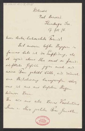 Brief an Karl Klindworth : 17.07.1896
