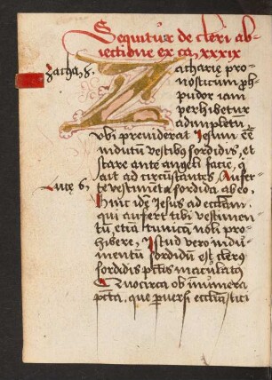 Goldinitiale Z mit Fleuronnée