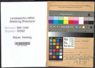 Entnazifizierung Hedwig Bauer , geb. 27.05.1891 ()