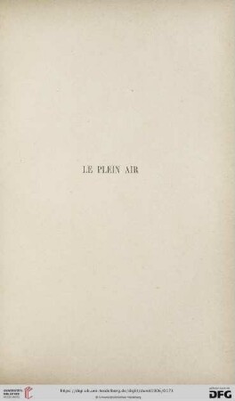 IX. Le plein air