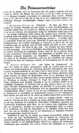 Die Primanervorträge