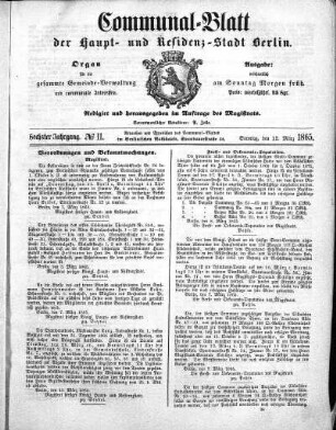 1865,11: No. 11, 12. März 1865