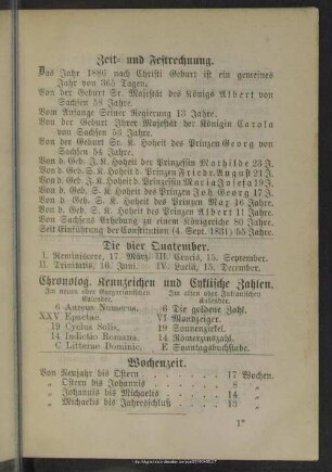 Zeit- und Festrechnung