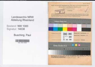 Entnazifizierung Paul Busching, geb. 21.12.1900 (Postsekretaer)