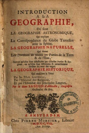 Introduction à la géographie