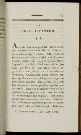 De Curis Infantum.
