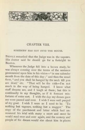 Chapter VIII. Somebody has got into the house