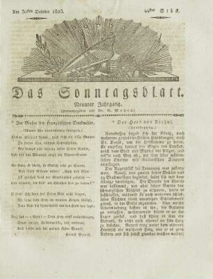 44, 1825: Stück