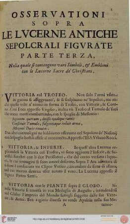Parte terza: Nella quale si contengono uari Simboli et Emblemi con le lucerne Sacre de Christiani