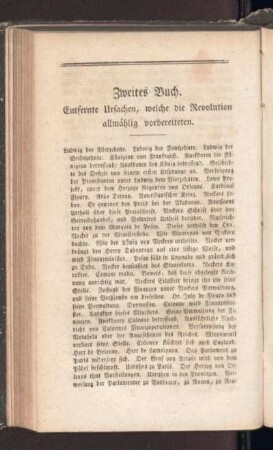 Zweites Buch. Entfernte Ursachen, welche die Revolution allmählig vorbereiteten