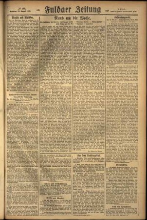 Zweite Ausgabe vom Sonntag, den 30. August 1925.