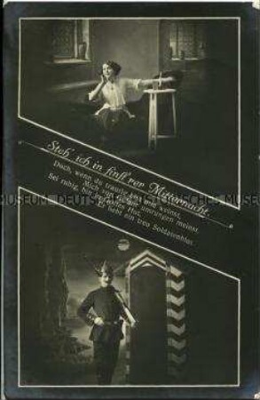 Frau und Soldat, mit Liedvers