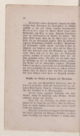 Einfälle der Türken in Ungarn und Steiermark