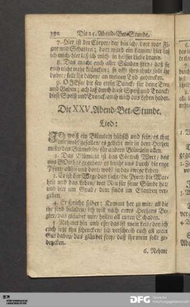 Die XXV. Abend-Bet-Stunde.