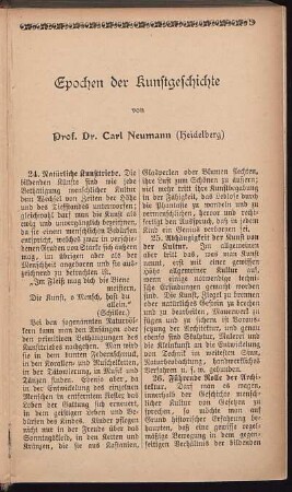 Epochen der Kunstgeschichte