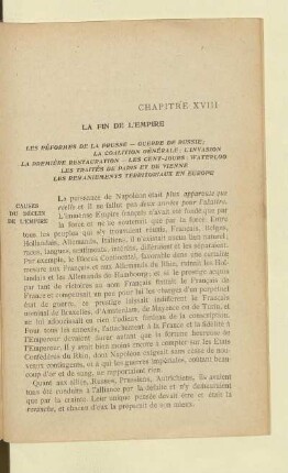 La fin de l'Empire