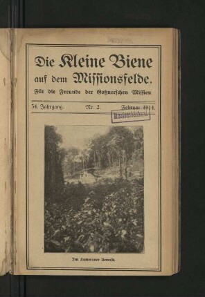 54. Jahrgang. Nr. 2. Februar 1914.
