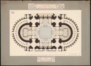 Kur- und Badehaus Schinkelwettbewerb 1878: Badehaus: Grundriss UG 1:100